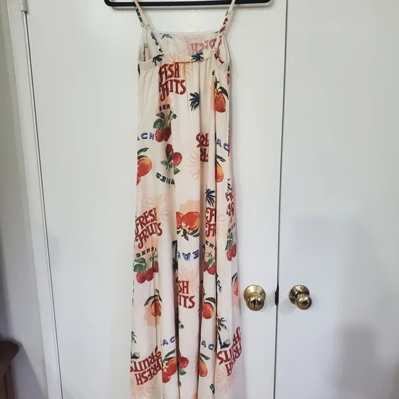 Fresh Fruits Print Cream Dress - Picture 4 of 8